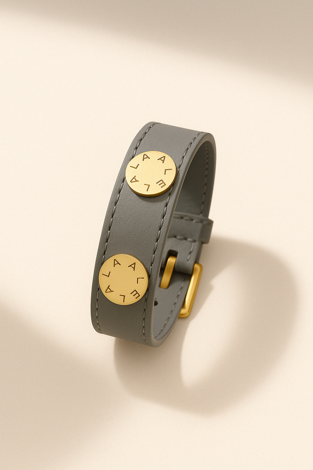 TACHAS Gray Leather - LALEBRACELETS