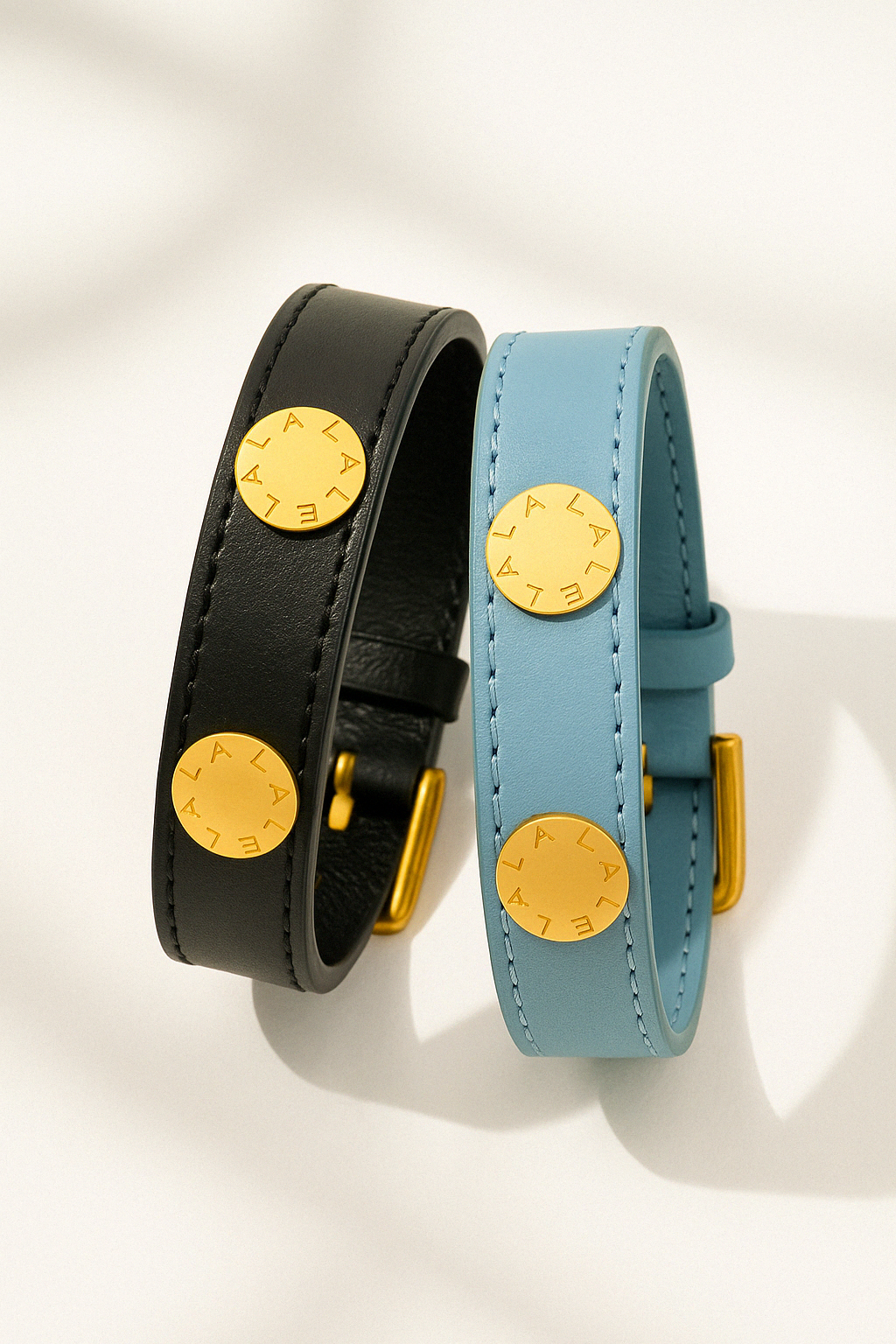 TACHAS Blue Leather - LALEBRACELETS
