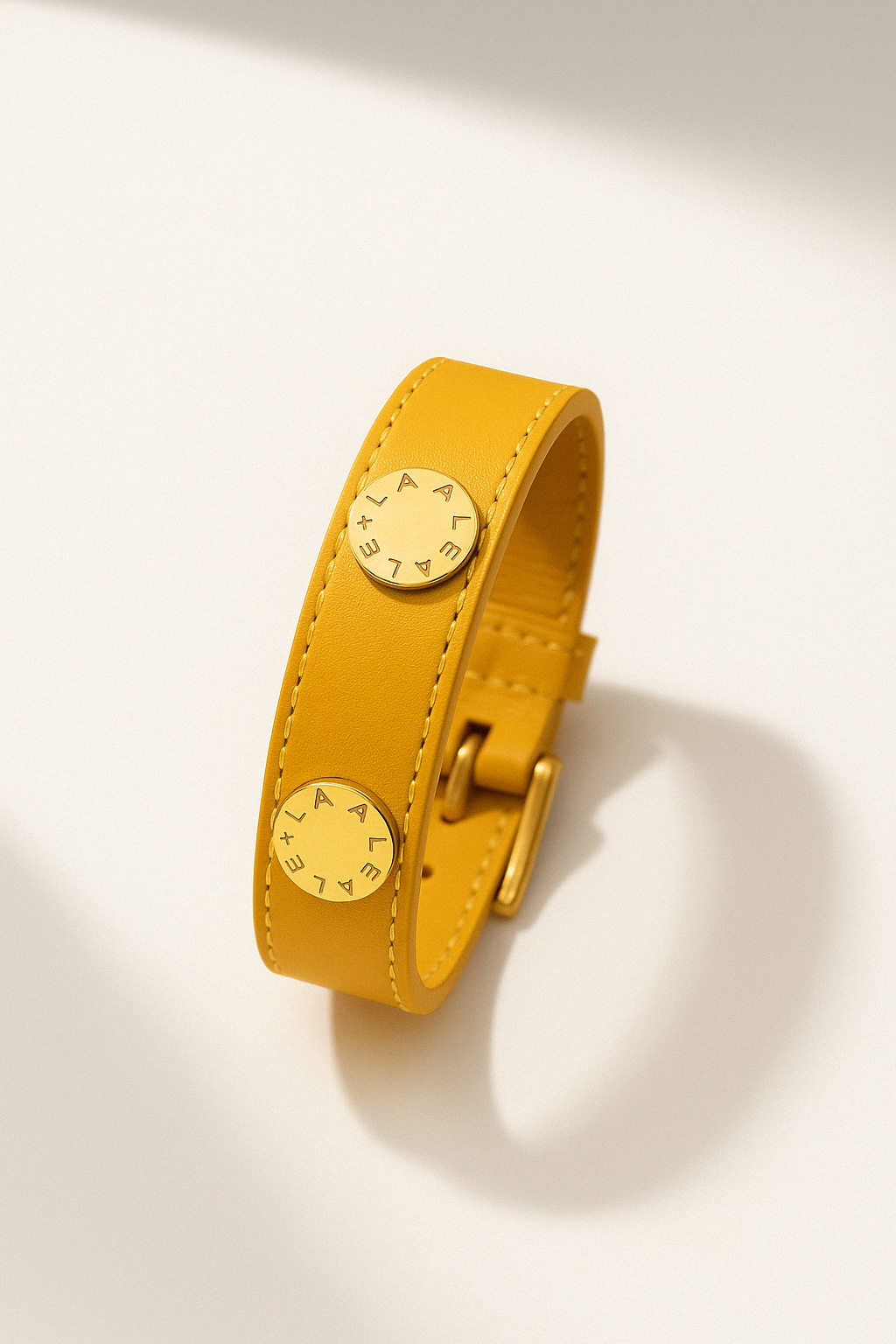 TACHAS Yellow Leather - LALEBRACELETS