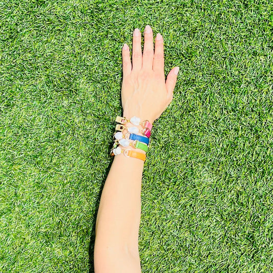 Bundle Multicolor Leather Bracelets with Pearl - LALEBRACELETS