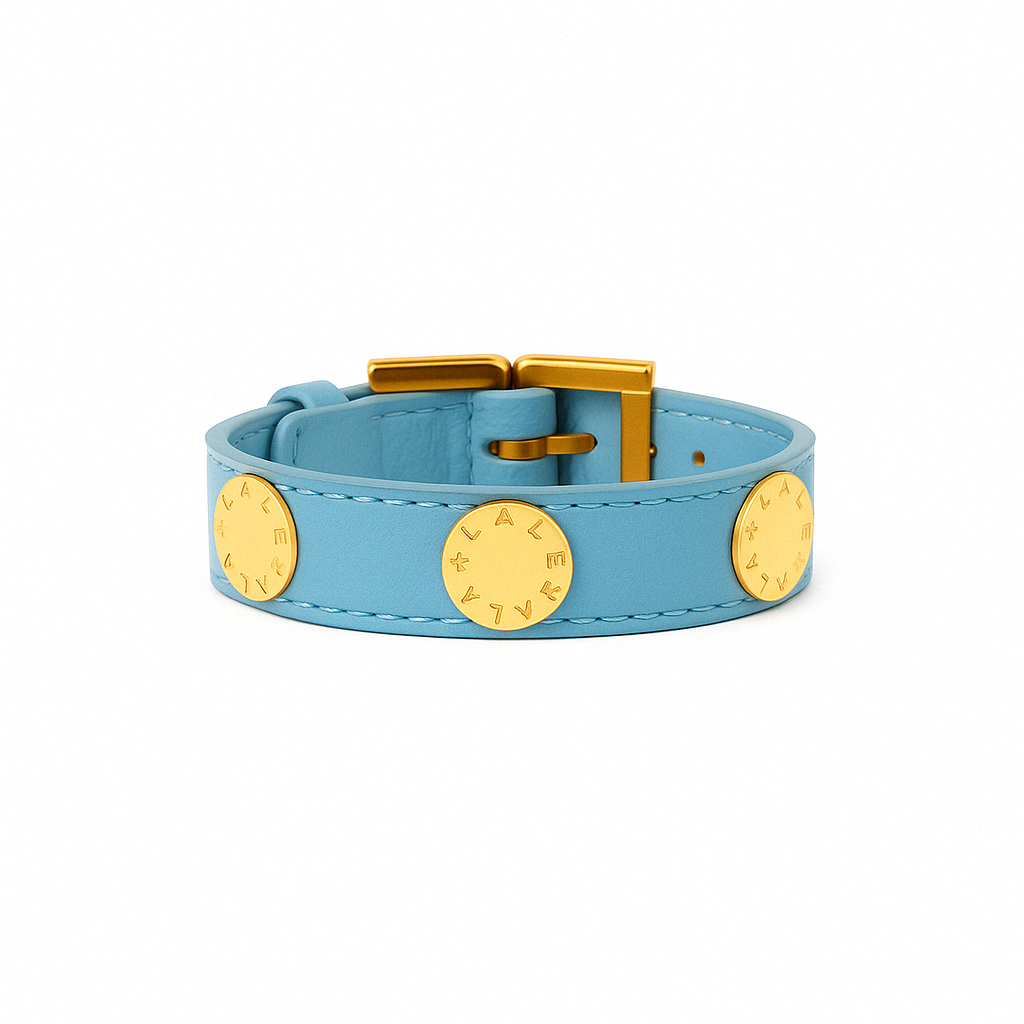 TACHAS Blue Leather - LALEBRACELETS