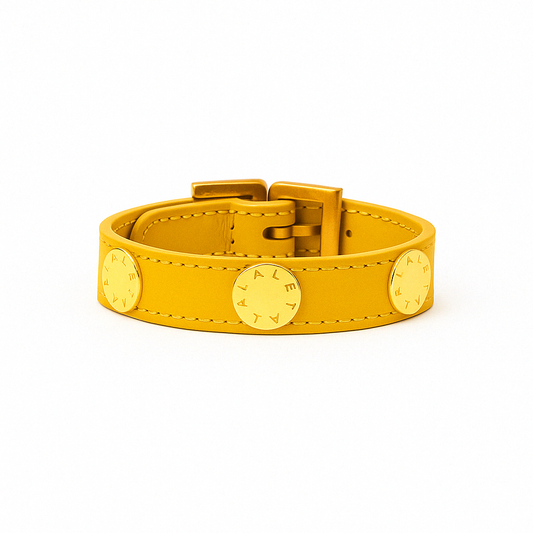 TACHAS Yellow Leather - LALEBRACELETS