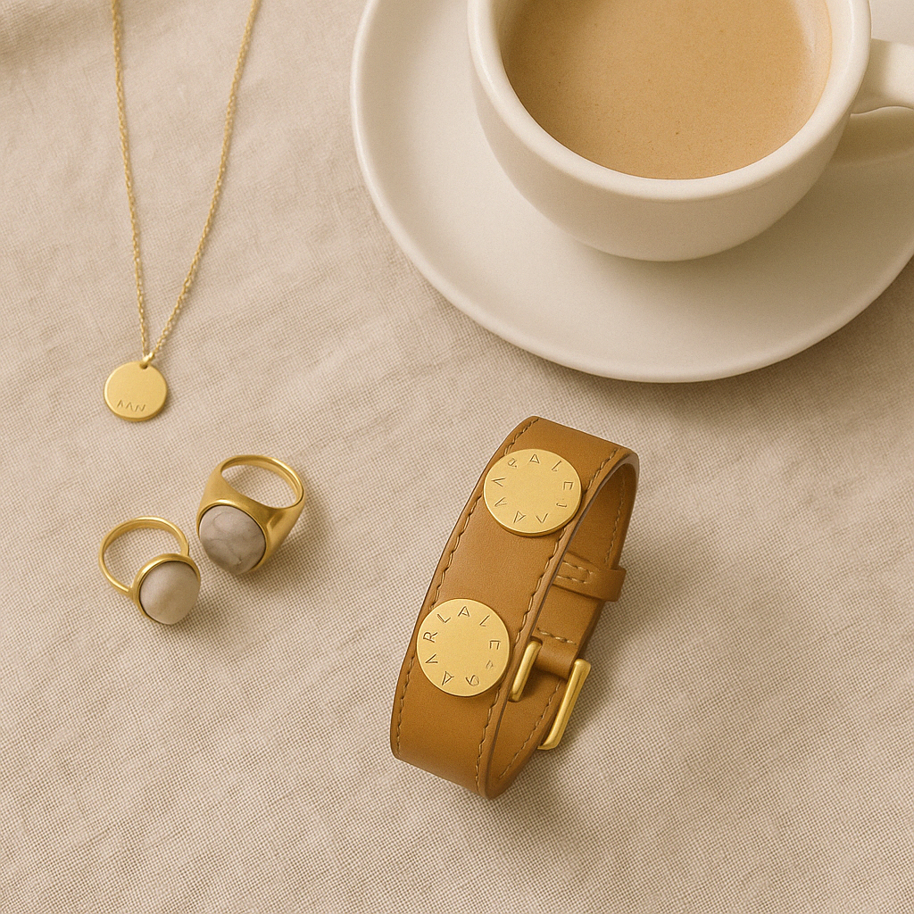 TACHAS Camel Leather - LALEBRACELETS