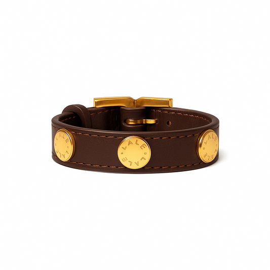 TACHAS Brown Leather - LALEBRACELETS