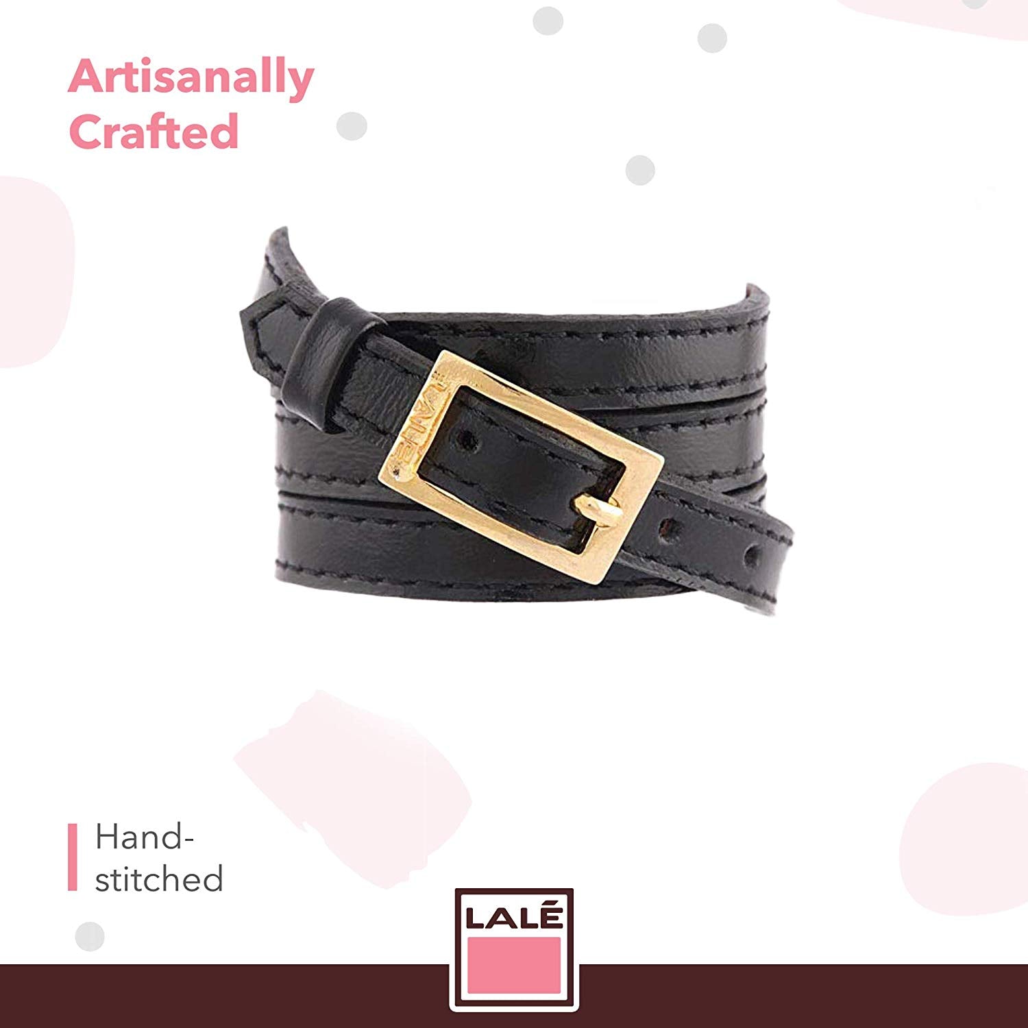 Bracelet 4V - Black - LALE - LEATHER - BRACELETS