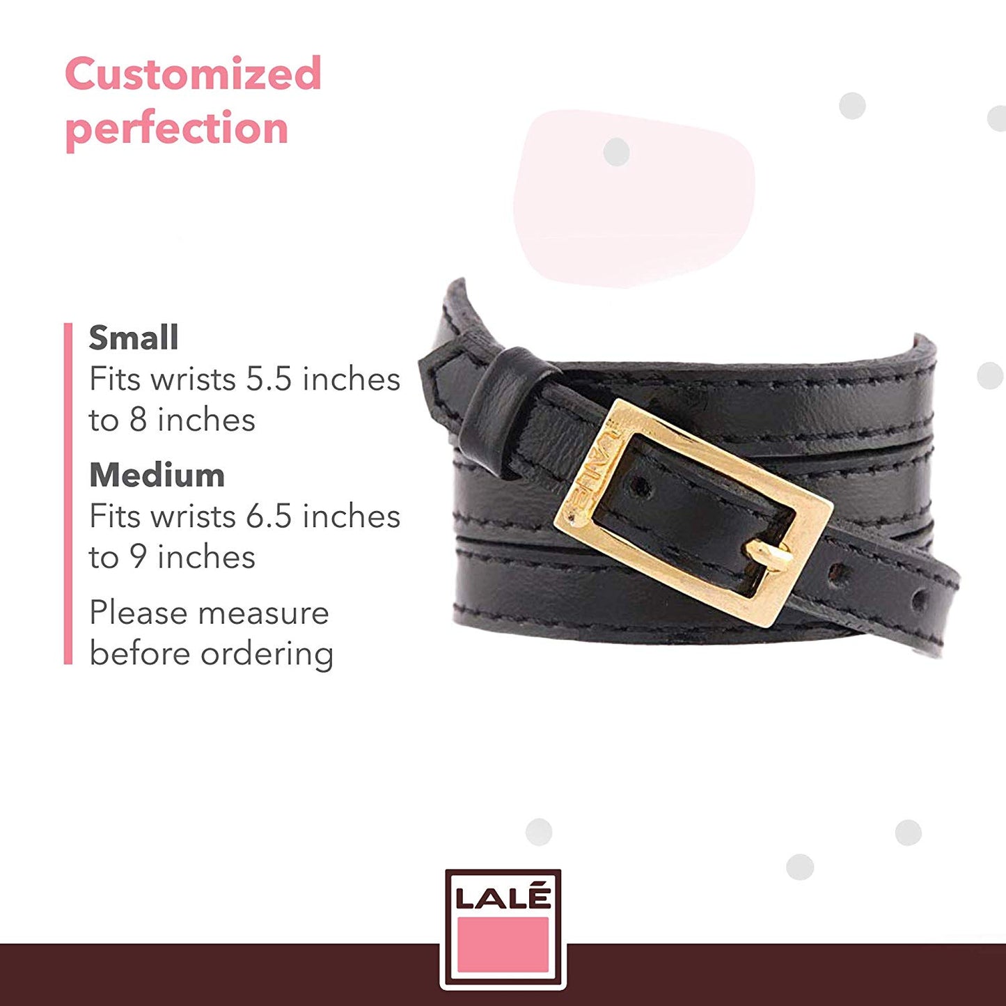 Bracelet 4V - Black - LALE - LEATHER - BRACELETS