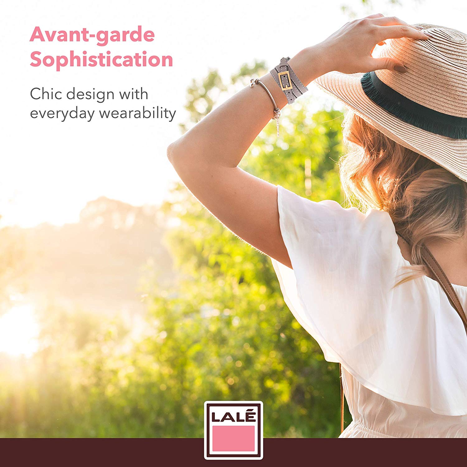 Bracelet 4V - Grey - LALE - LEATHER - BRACELETS