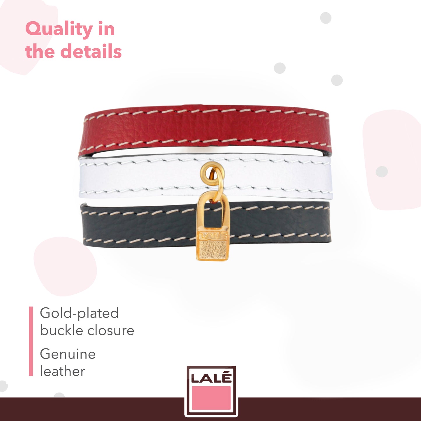 Bracelet USA Flag - LALE - LEATHER - BRACELETS