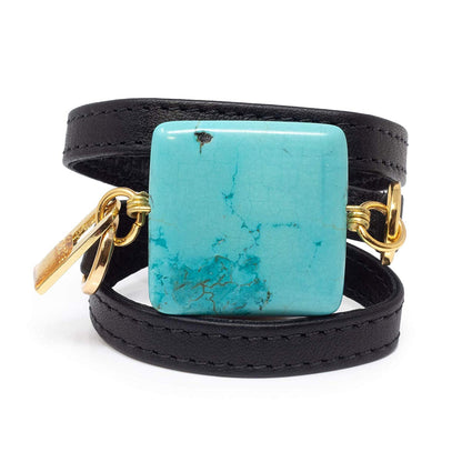 Bracelet Ale - Black Leather - LALE - LEATHER - BRACELETS