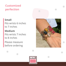 Load image into Gallery viewer, Three Mini Ale Bracelets -  Dark Red Leather and Natural Stones - LALEBRACELETS