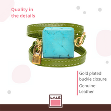Load image into Gallery viewer, Bracelet Ale - Green Leather - LALEBRACELETS