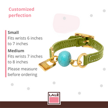 Load image into Gallery viewer, Bracelet Mini Ale - Green Leather - LALEBRACELETS