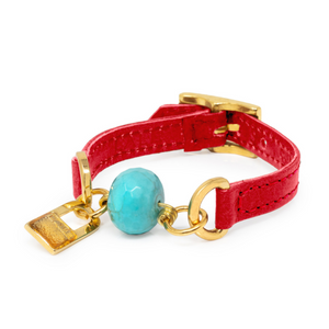 Bracelet Mini Ale - Red Leather - LALEBRACELETS