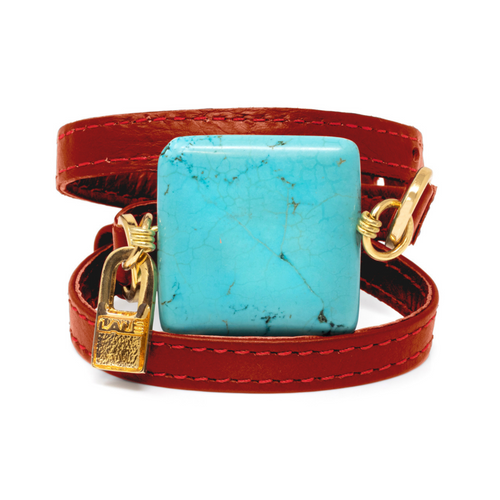 Bracelet Ale - Orange Leather - LALEBRACELETS