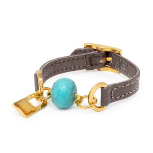 Bracelet Mini Ale - Gray Leather - LALEBRACELETS