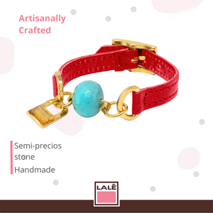 Bracelet Mini Ale - Red Leather - LALEBRACELETS