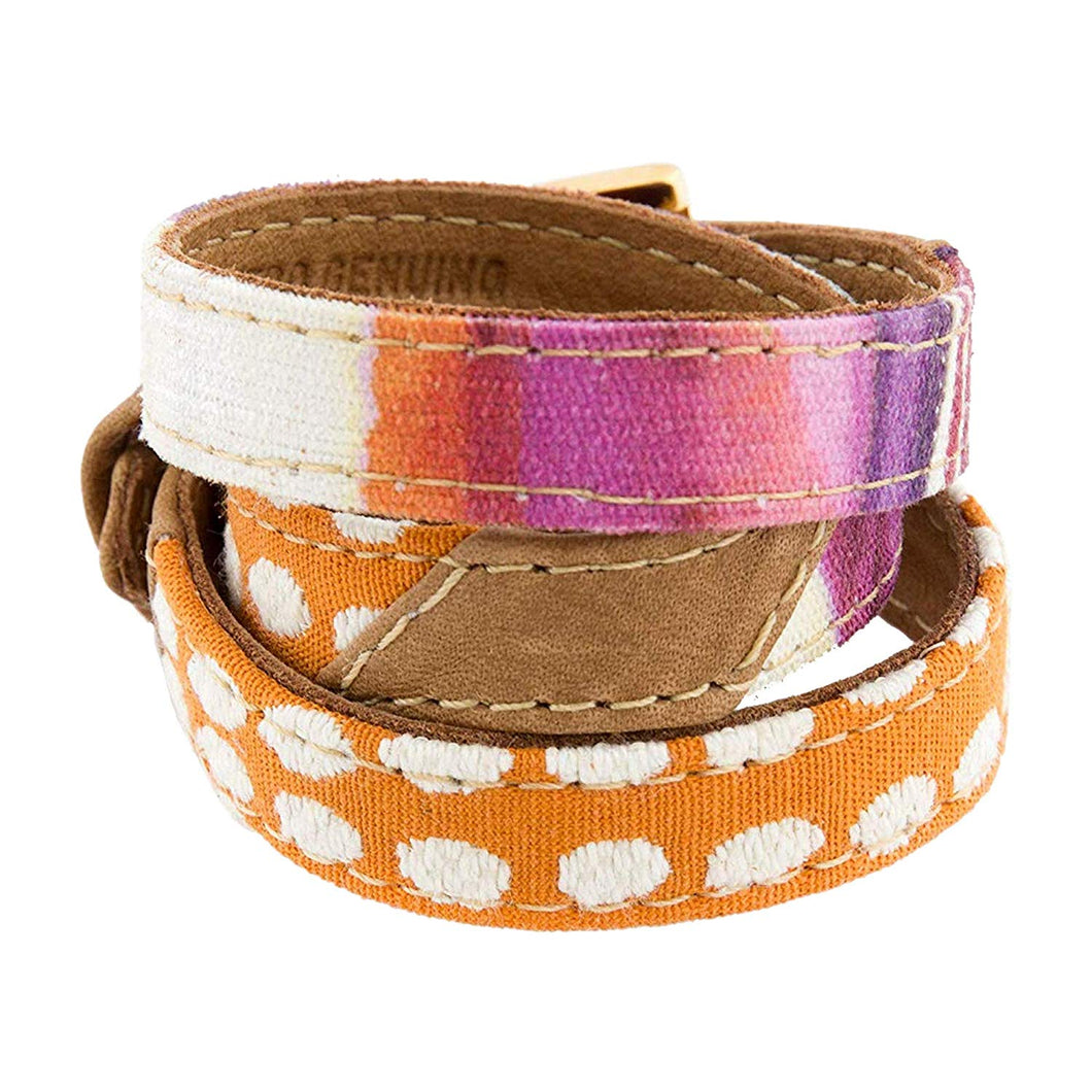 Bracelet 3V - Orange Dots - LALE - LEATHER - BRACELETS