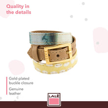 Load image into Gallery viewer, Bracelet 3V - Yellow Dots - LALE - LEATHER - BRACELETS