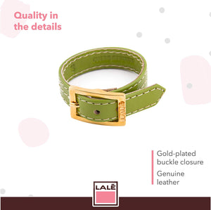 Bracelet 1V - Green - LALE - LEATHER - BRACELETS