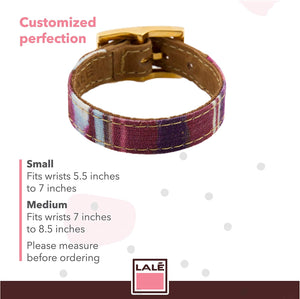 Bracelet 1V - Magenta Stripes - LALE - LEATHER - BRACELETS