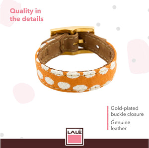 Bracelet 1V - Orange Dots - LALE - LEATHER - BRACELETS