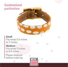 Load image into Gallery viewer, Bracelet 1V - Orange Dots - LALE - LEATHER - BRACELETS