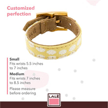 Load image into Gallery viewer, Bracelet 1V - Yellow Dots - LALE - LEATHER - BRACELETS
