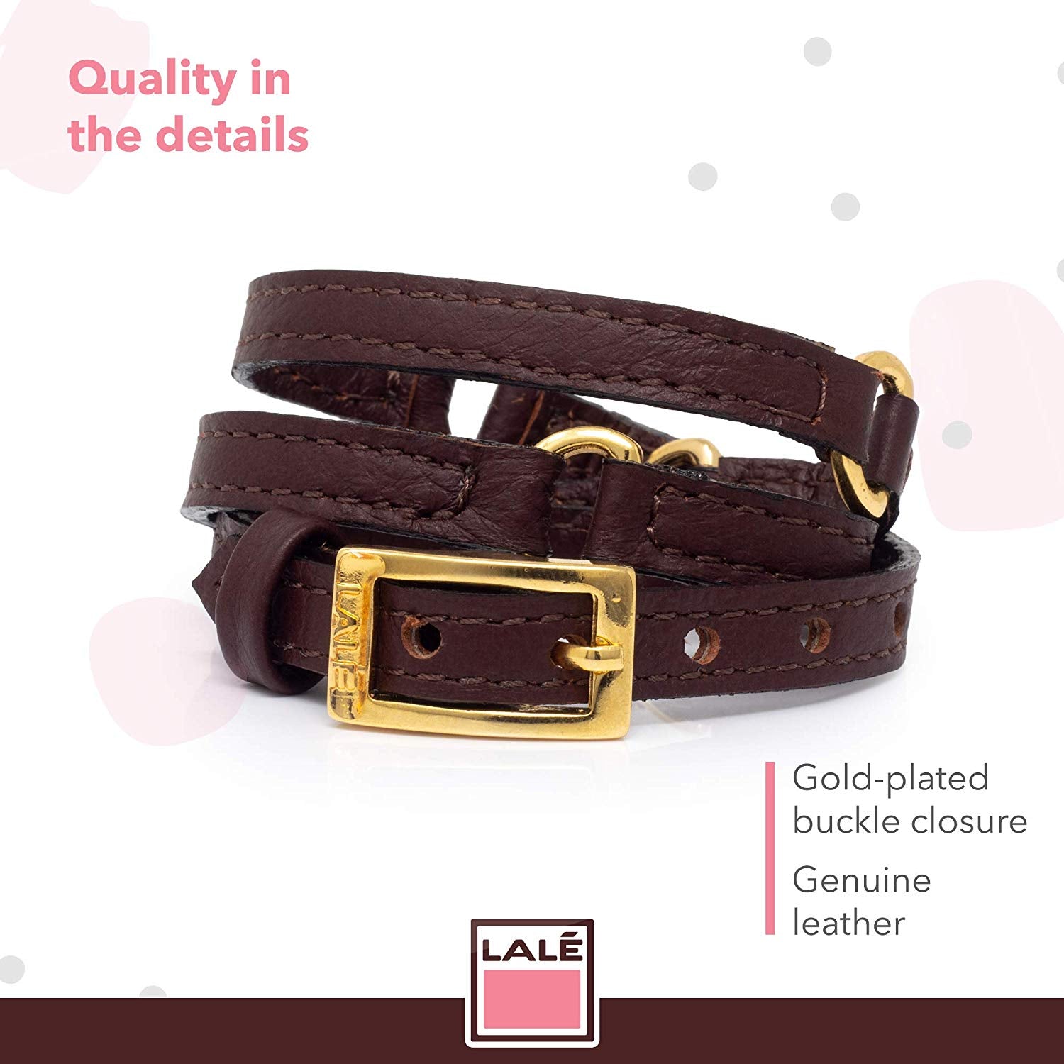 Bracelet Half Moon - Brown - LALE - LEATHER - BRACELETS