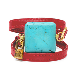 Bracelet Ale - Red Leather - LALEBRACELETS